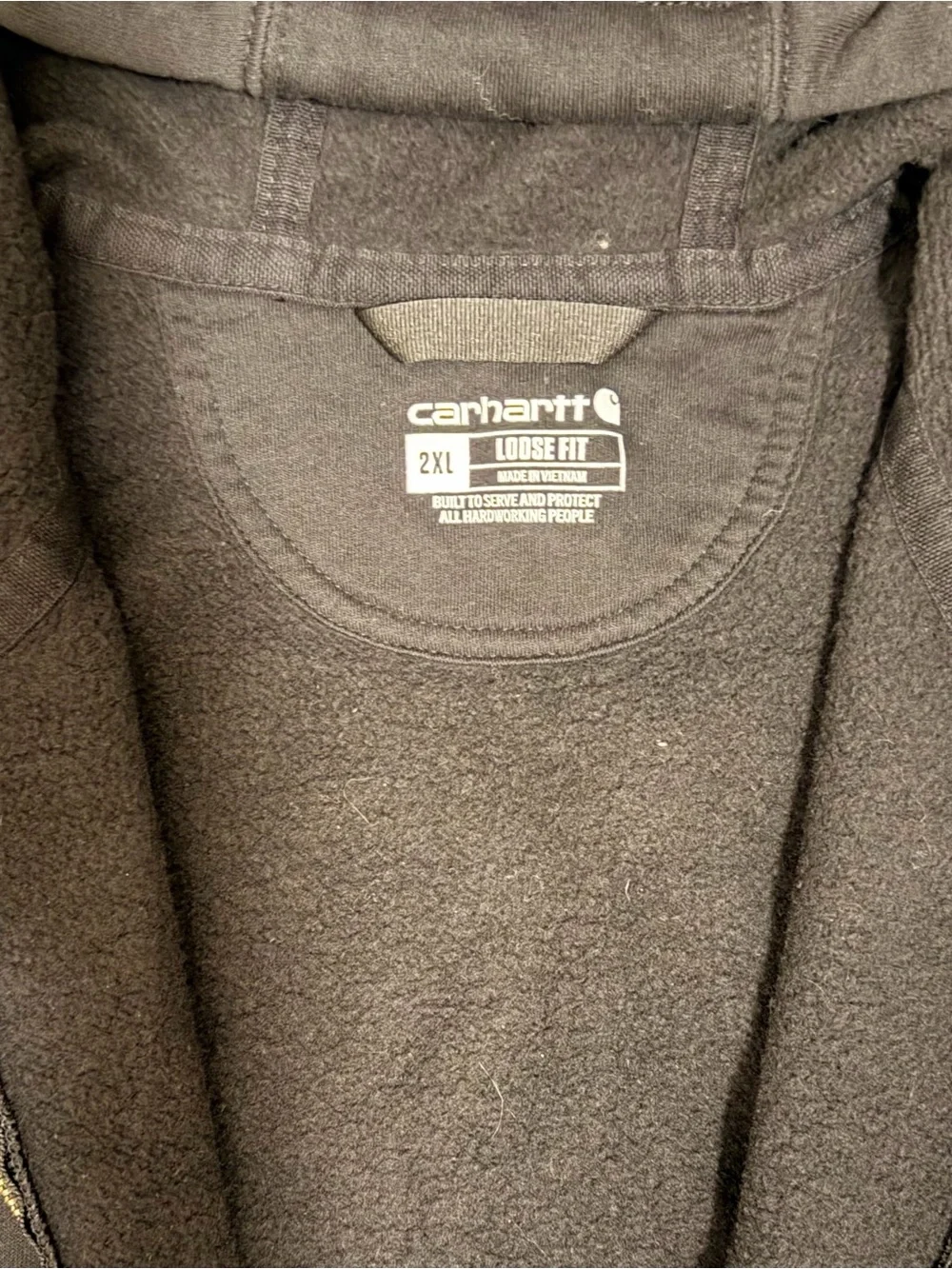 Carhartt - Men’s Mid-weight Full Zip Hooded Sweatshirt - Black - 2XL